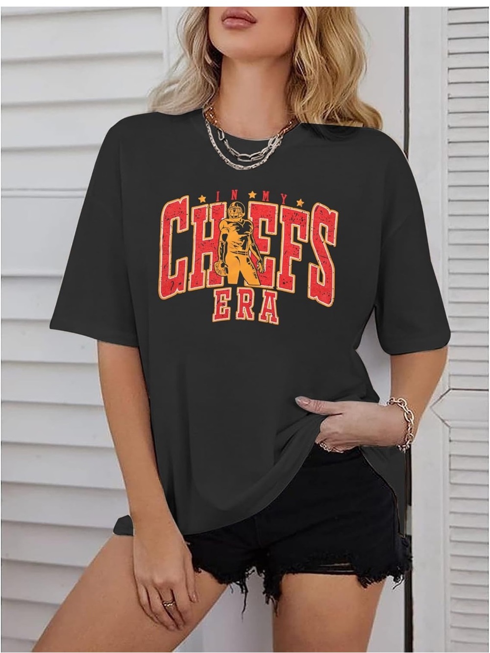Chiefs Era Black Graphic Tee
